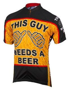 This Guy Needs a Beer Mens Cycling Jersey : Mens Bike Jersey : Sports & Outdoors