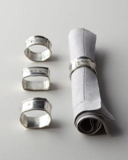 Four Assorted Pewter Napkin Rings   Vagabond House