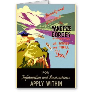 Yangtze River Chinese Travel Poster 1930 Cards