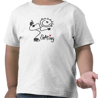 Simple Stick Figure Ice Skating T shirts and Gifts