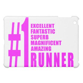 Girls Running Runners : Pink Number One Runner iPad Mini Cover