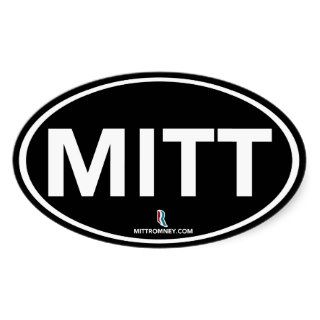 Romney Ryan MITT Sticker Oval (Black)