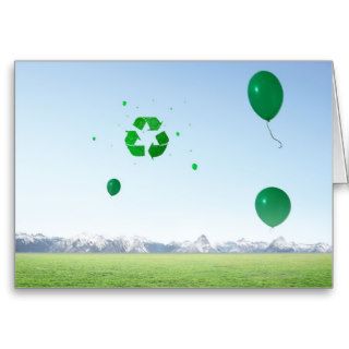 Recycle Balloons in the Sky Greeting Card