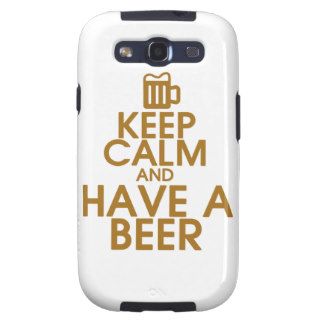 Keep Calm and Have a Beer Samsung Galaxy Case Galaxy SIII Covers