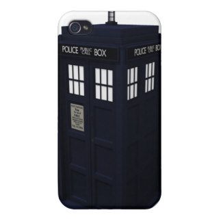 british police vintage blue box iPhone 4 cover