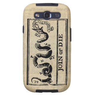 Join Or Die Woodcut on Declaration of Independence Samsung Galaxy SIII Case