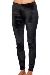 Ninety Womens Black Velvet Leggings XLarge at  Womens Clothing store