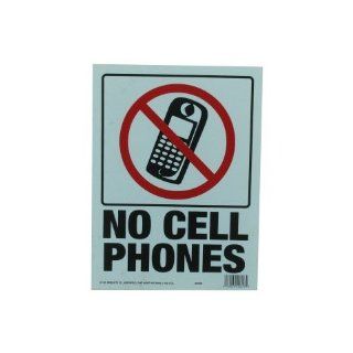 9" X 12" "No Cell Phone" Sign: Industrial Warning Signs: Industrial & Scientific