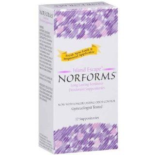 Norforms: Island Escape, Long Lasting Feminine Deodorant   12 Suppositories: Health & Personal Care