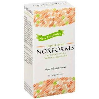 NORFORMS Feminine Deodorant Suppositories Tropical Splash 12 ct: Health & Personal Care