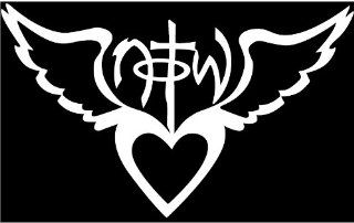 Not Of This World Heart & Wings Decal Sticker Christian Car Window USA SELLER: Automotive