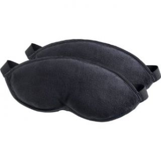 Lewis N. Clark Luggage Comfort 2 Pack Eye Mask With Adjustable Strap, Black, One Size: Clothing