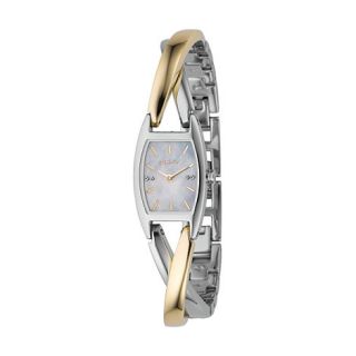 DKNY Ladies silver and gold twist watch