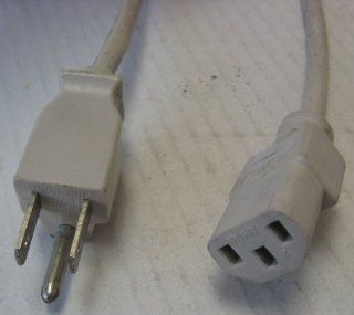 6 Foot OFF WHITE Computer or tv HIGH GRADE ac power cord , UL/CSA, 18AWG, 6' , this powers items that take this style of cord. hubs switch switches pc power supply printer laser   3 Prong 6Ft Ac Power Cord Cable Plug for Many: Samsung Toshiba LG Sharp 