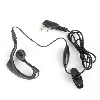Uoften Earhook Earphone with Clip Microphone For Talkie Two Way Radio : Two Way Radio Headsets : GPS & Navigation