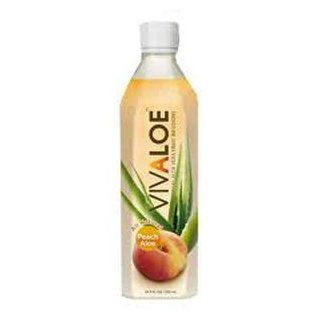 Vivaloe Vivaloe Peach Aloe Juice 16.9 oz (Pack Of 12) : Aloe Vera Herbal Supplements : Grocery & Gourmet Food