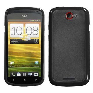 Rubber Trim Plastic Case Protector Hybrid Cover (Black) for HTC One S OneS 1S T Mobile: Cell Phones & Accessories