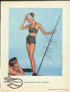 And you should see the ones that got away Helanca Leopard Cole Swimsuit ad 1958: Entertainment Collectibles