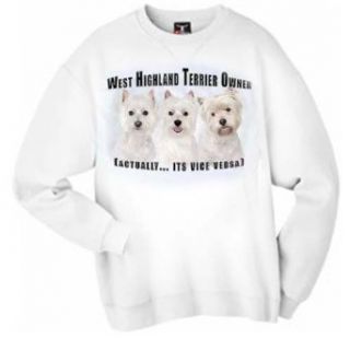 West Highland Terrier Westie dog Vice Versa Adult Sweatshirt: Clothing