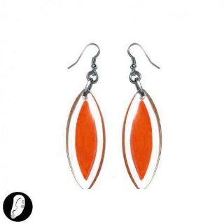 SG Paris Fish Hook Resine Set of 2 Orange Orange Combinaison Earrings Fish Hook Resin Bargains Women Pop Spirit Fashion Jewelry / Hair Accessories Z Others Jewelry
