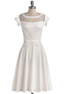 Tatyana/Bettie Page With Only a Wink Dress in Ivory  Mod Retro Vintage Dresses