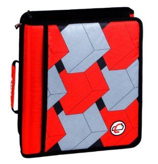 Case It Z Binder Two in One 1.5 Inch D Ring Zipper Binder, Red Print (Z 175 RED P) : Office D Ring And Heavy Duty Binders : Office Products