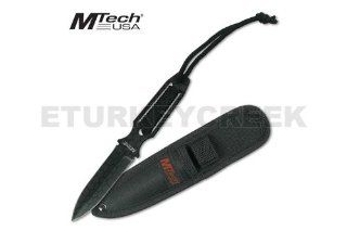 MT 271. M Tech Boot Knife 7.5" Overall M Tech Boot Knife. All Black Stainless Steel Blade with Honey Comb Pattern Design on Blade and Handle. Cord wrapped Handle. 7.5" Overall with Case KNIFE fixed blade knife hunting sharp edge steel : Sports &a