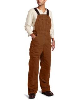 Carhartt Men's Quilt Lined Sandstone Bib Overall: Overalls And Coveralls Workwear Apparel: Clothing