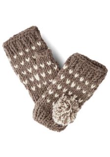 The Pom That I Want Glovettes in Taupe  Mod Retro Vintage Gloves