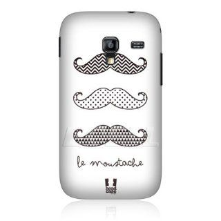 Head Case White Le Moustache Design Back Case For Samsung Galaxy Ace Plus S7500: Cell Phones & Accessories