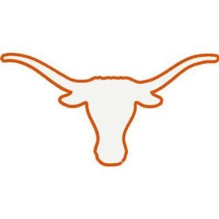 University Of Texas Longhorns Decal Bevo White with Burnt Orange Outline : Sports Fan Automotive Decals : Sports & Outdoors