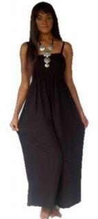 BLACK JUMPSUIT SMOCKED STRAP RAYON   FITS   PLUS 2X 3X 4X   T190S LOTUSTRADERS: World Apparel: Clothing