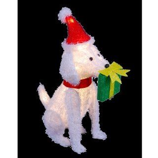 Lighted Dog With Green Present Box In Mouth: Pet Supplies