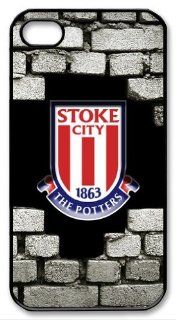 Stoke City Logo FC HD image case cover for iphone 4/4S black A Nice Present: Cell Phones & Accessories
