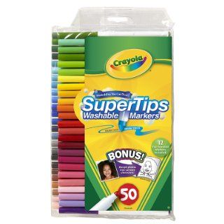 Crayola 50ct Washable Super Tips with Silly Scents: Toys & Games