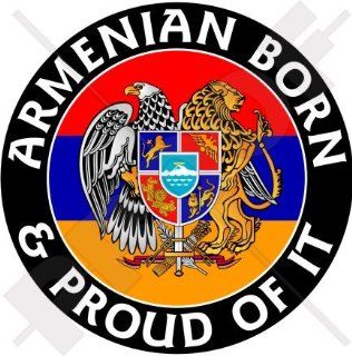 ARMENIA Armenian Born & Proud 100mm (4") Vinyl Bumper Sticker, Decal: Everything Else
