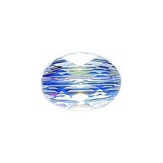 Swarovski Elements 2 Pack Oval Beads, Aurora Borealis Finish, 10 by 14mm, Crystal