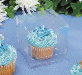 Individual Clear Cupcake Box   12 pack: Kitchen & Dining