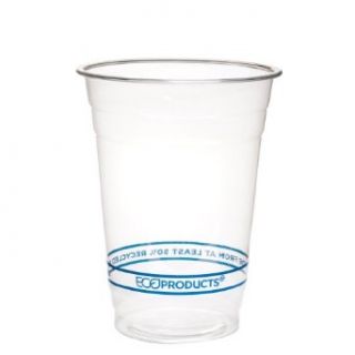 Eco Products   ECOEPCR16   Recycled Content Clear Plastic Cold Drink Cups 16 oz. Clear 1000/Carton : Disposable Cups : Industrial & Scientific