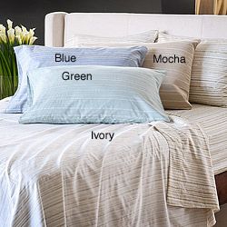 Reflections Distressed Stripe Sateen 300 Thread Count Full size Sheet Set Sheets