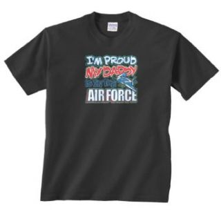 Threadrock 'I'm Proud My Daddy Is In The Air Force' Youth T Shirt: Clothing
