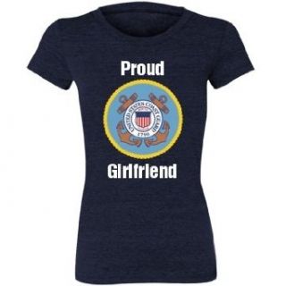 Proud Coast Guard Gf: Junior Fit Bella Triblend T Shirt: Novelty T Shirts: Clothing