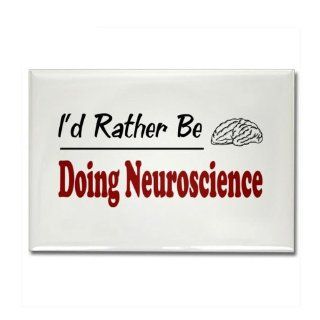 Rather Be Doing Neuroscience Rectangle Magnet by CafePress: Refrigerator Magnets: Kitchen & Dining
