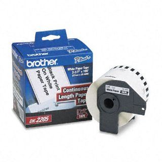 Brother Products   Brother   Continuous Paper Label Tape, 2 3/7in x 100ft Roll, White   Sold As 1 Roll   Provides a number of custom labels from your QL label printer.   Cut to just the right size.  : Office Products