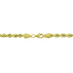 Fremada 10k Yellow Gold 22 inch Superlight Rope Chain Necklace (3 mm) Fremada Men's Necklaces