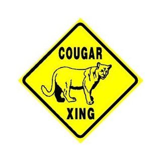 COUGAR CROSSING sign * street animal zoo cat   Decorative Signs