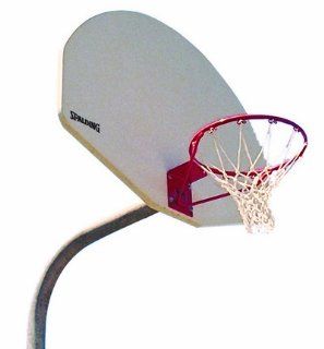 OD1 Gooseneck Pole In Ground Basketball System with Steel Fan, 4 1/2" O.D. Pole and Super Goal from Spalding : In Ground Basketball Backboards : Sports & Outdoors