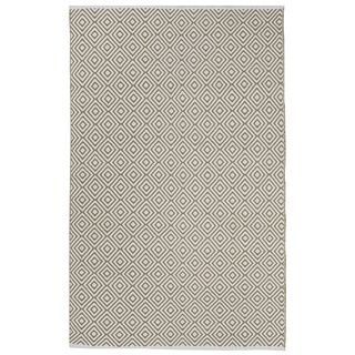 Indo Hand woven Veria Khaki/ White Contemporary Geometric Area Rug (3' x 5') 3x5   4x6 Rugs