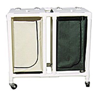 PVC Zip Front Double Hampers   Double Hamper   Small   With Mesh Bags: Health & Personal Care