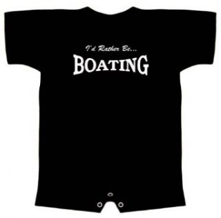 Funny Baby Romper (ID RATHER BE BOATING (Sports Tee Shirt)) Infant T Shirt: Clothing